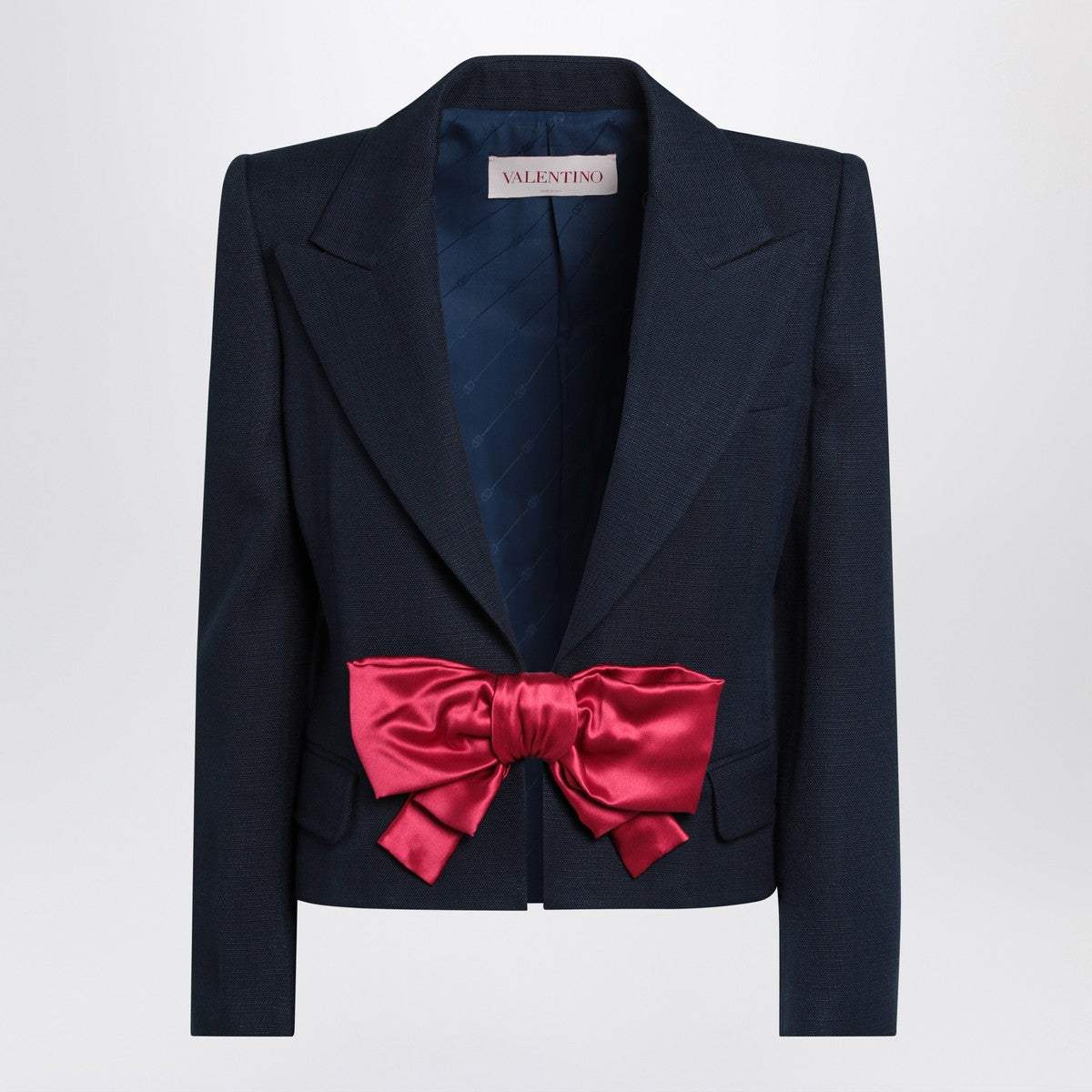 Valentino Blue viscose jacket with bow